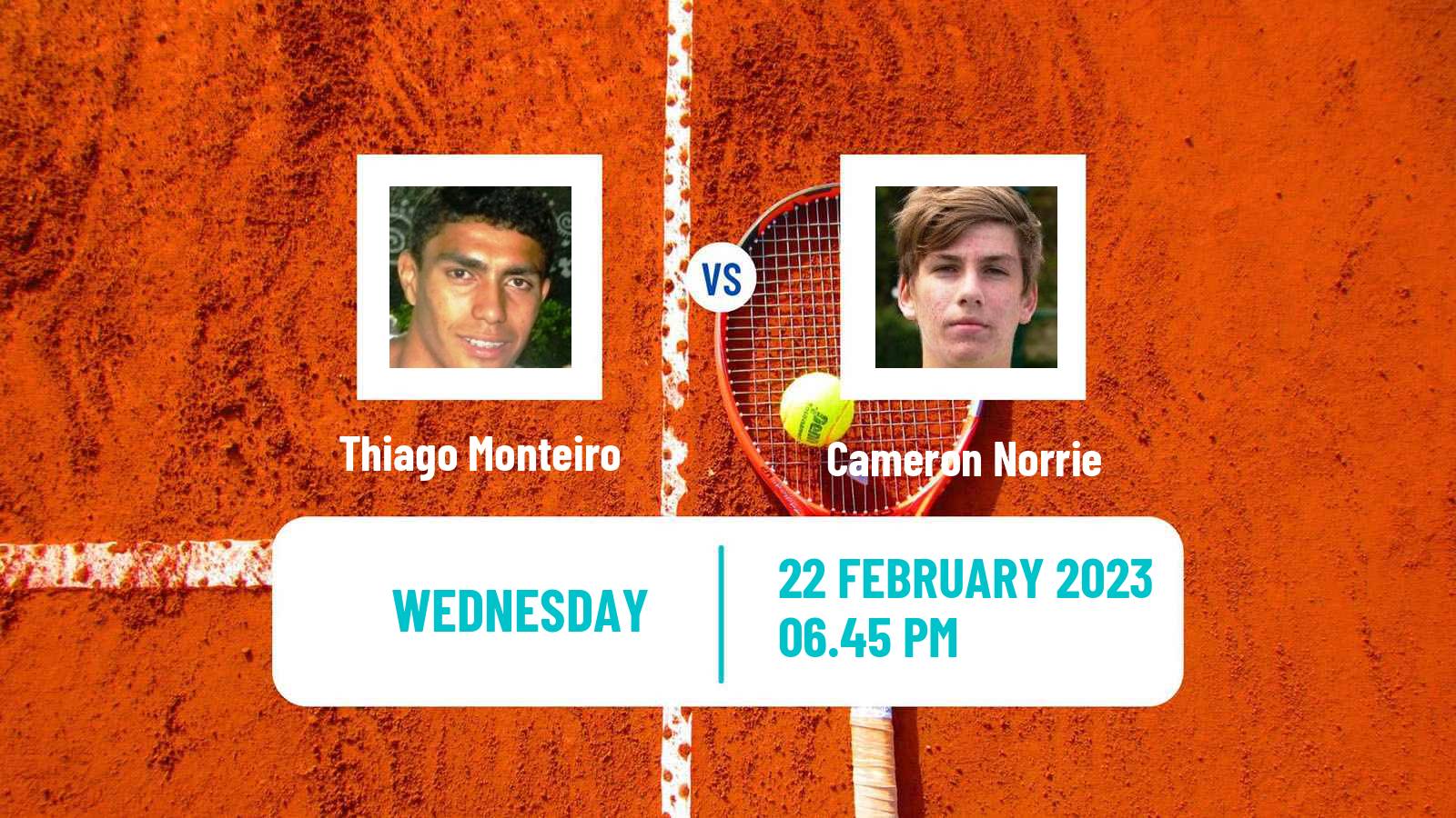 Tennis ATP Rio de Janeiro Thiago Monteiro - Cameron Norrie