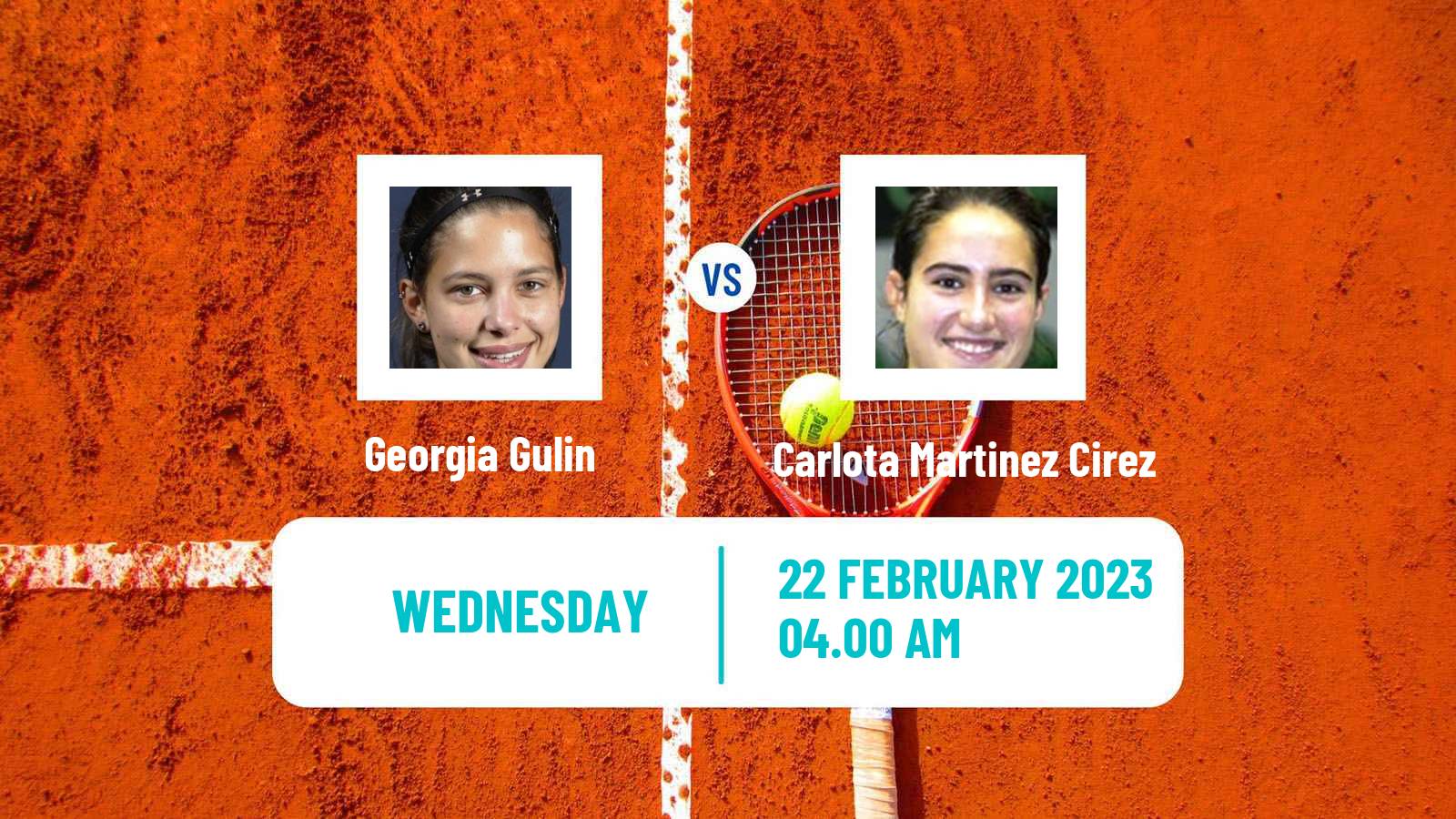 Tennis ITF Tournaments Georgia Gulin - Carlota Martinez Cirez