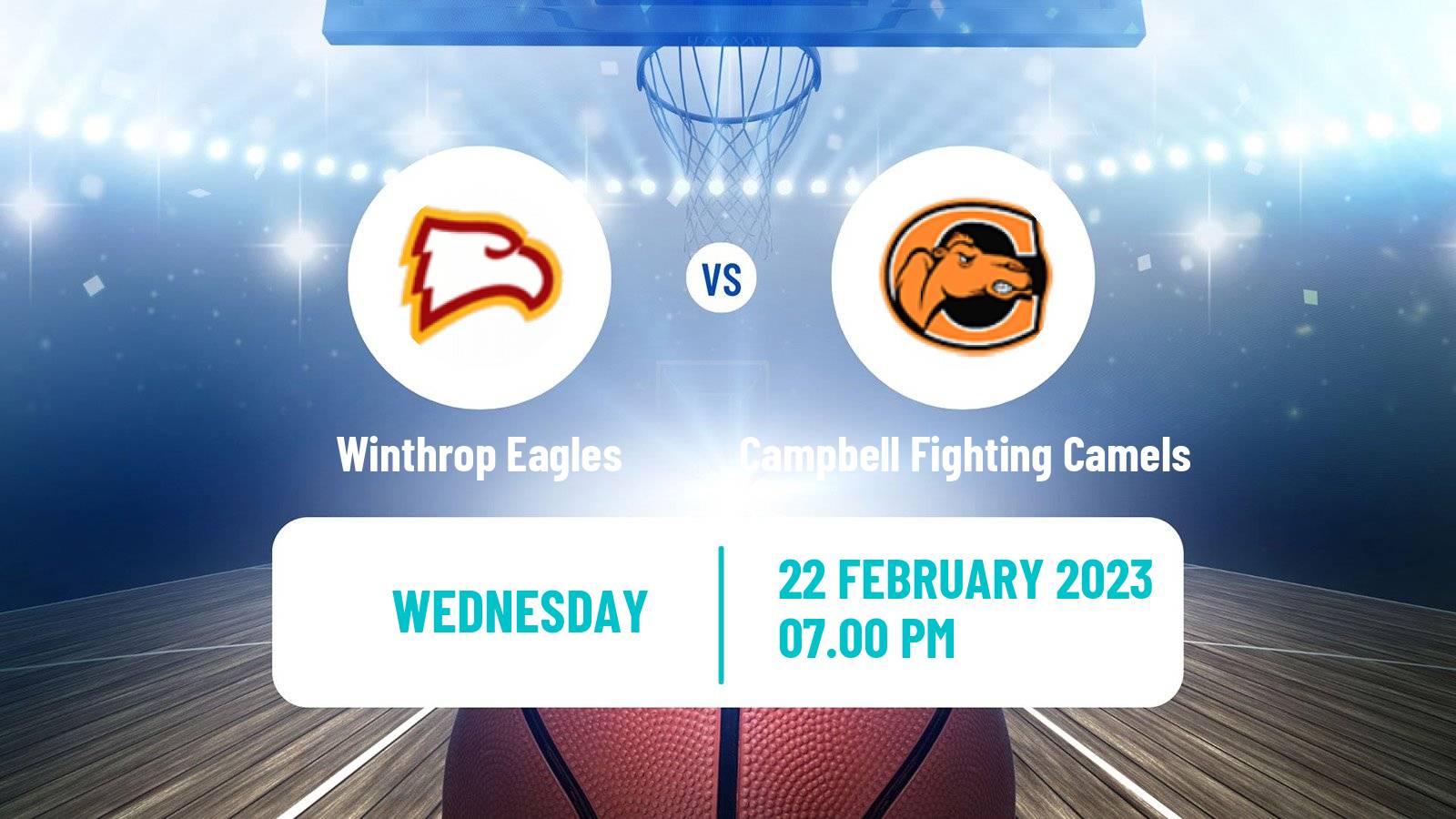 Basketball NCAA College Basketball Winthrop Eagles - Campbell Fighting Camels