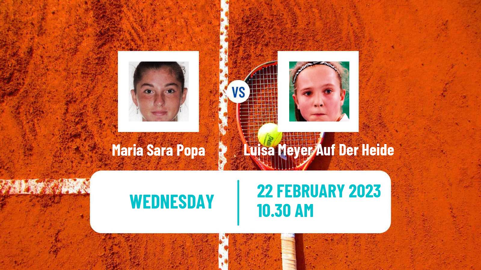 Tennis ITF Tournaments Maria Sara Popa - Luisa Meyer Auf Der Heide