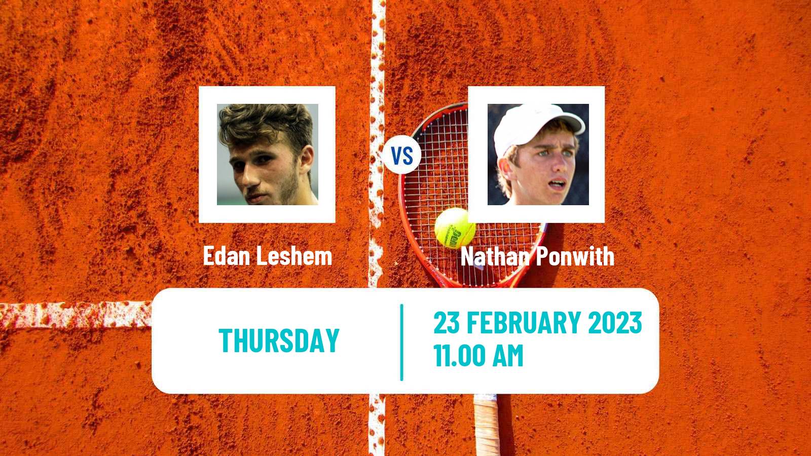 Tennis ATP Challenger Edan Leshem - Nathan Ponwith
