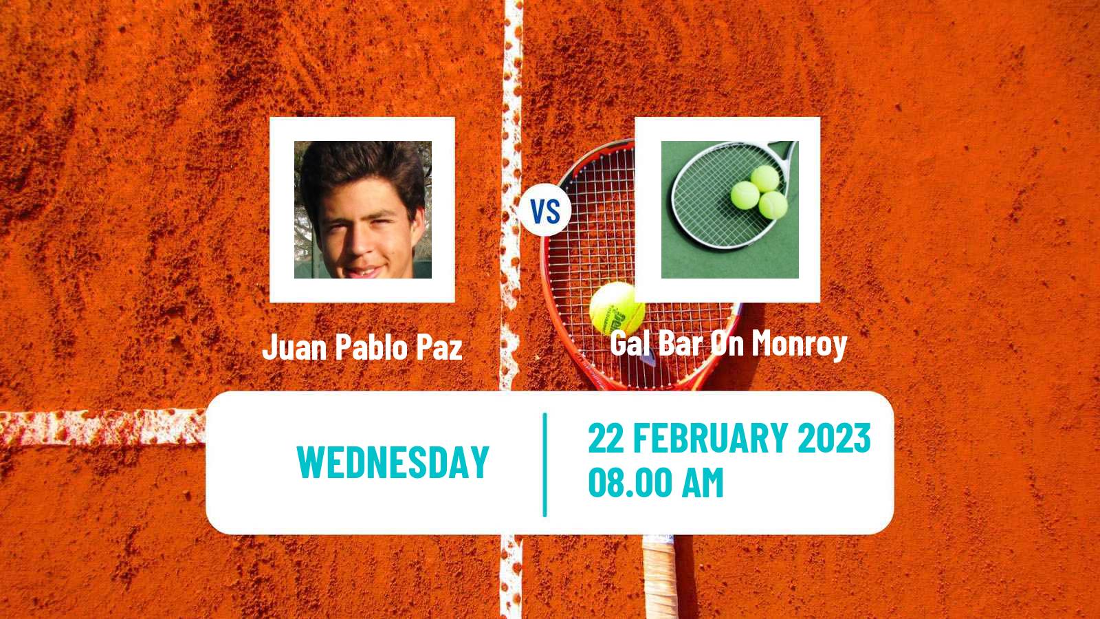Tennis ITF Tournaments Juan Pablo Paz - Gal Bar On Monroy