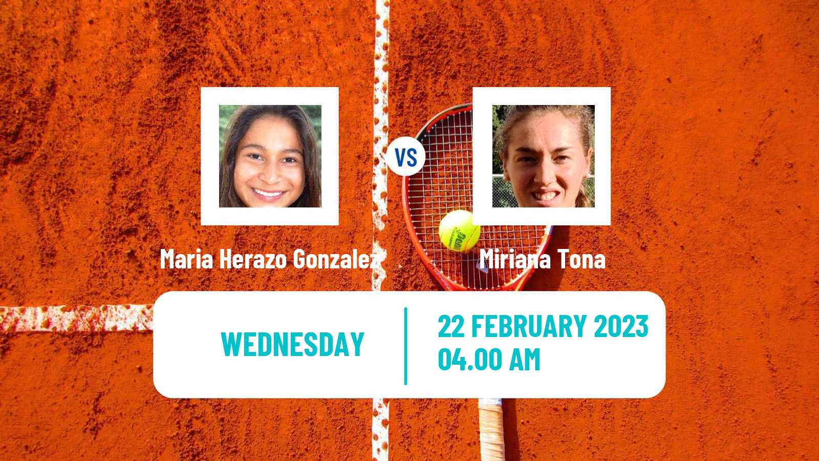 Tennis ITF Tournaments Maria Herazo Gonzalez - Miriana Tona