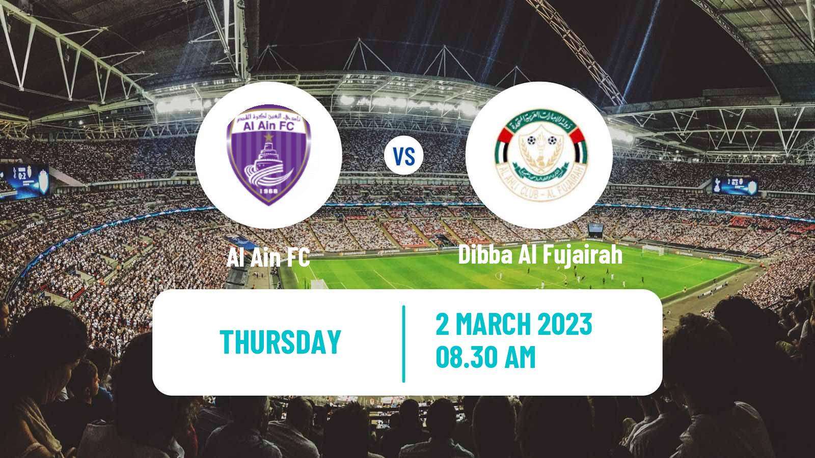 Soccer UAE Football League Al Ain - Dibba Al Fujairah