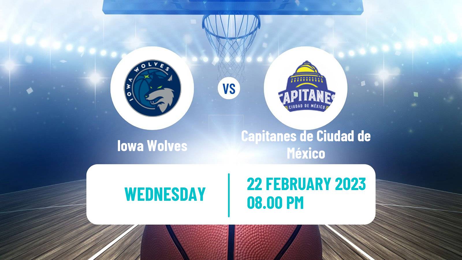 Basketball NBA G-League Iowa Wolves - Capitanes de Ciudad de México