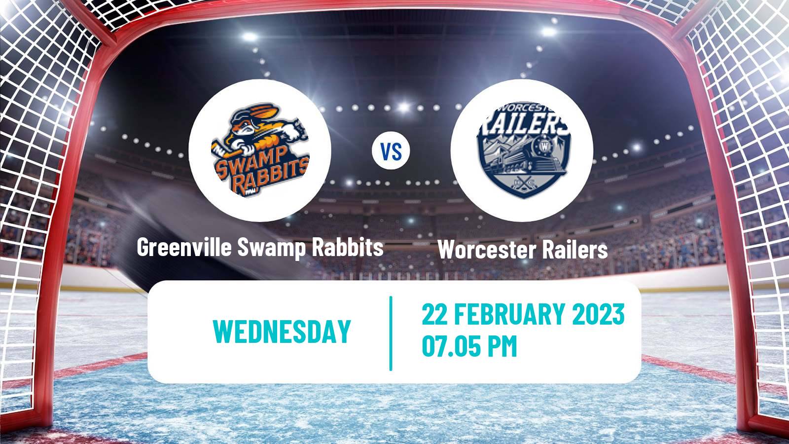 Hockey ECHL Greenville Swamp Rabbits - Worcester Railers