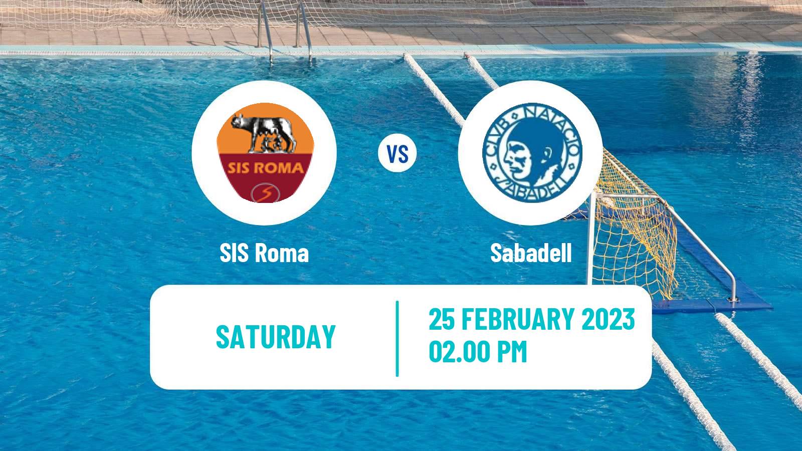Water polo Champions League Water Polo Women SIS Roma - Sabadell