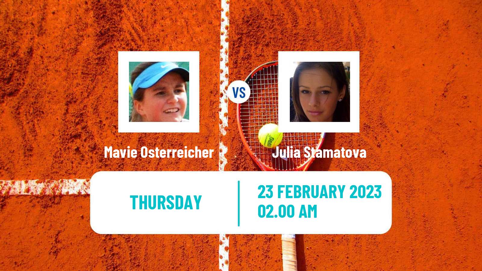 Tennis ITF Tournaments Mavie Osterreicher - Julia Stamatova