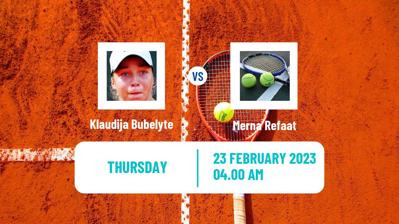 Tennis ITF Tournaments Klaudija Bubelyte - Merna Refaat