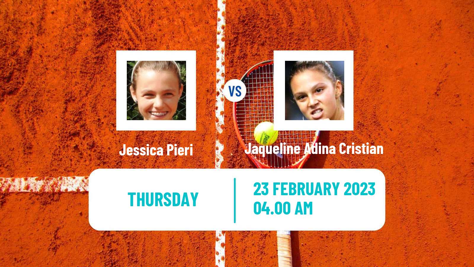 Tennis ITF Tournaments Jessica Pieri - Jaqueline Adina Cristian