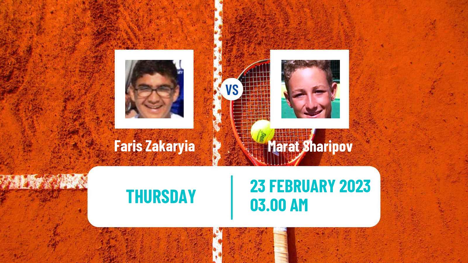 Tennis ITF Tournaments Faris Zakaryia - Marat Sharipov