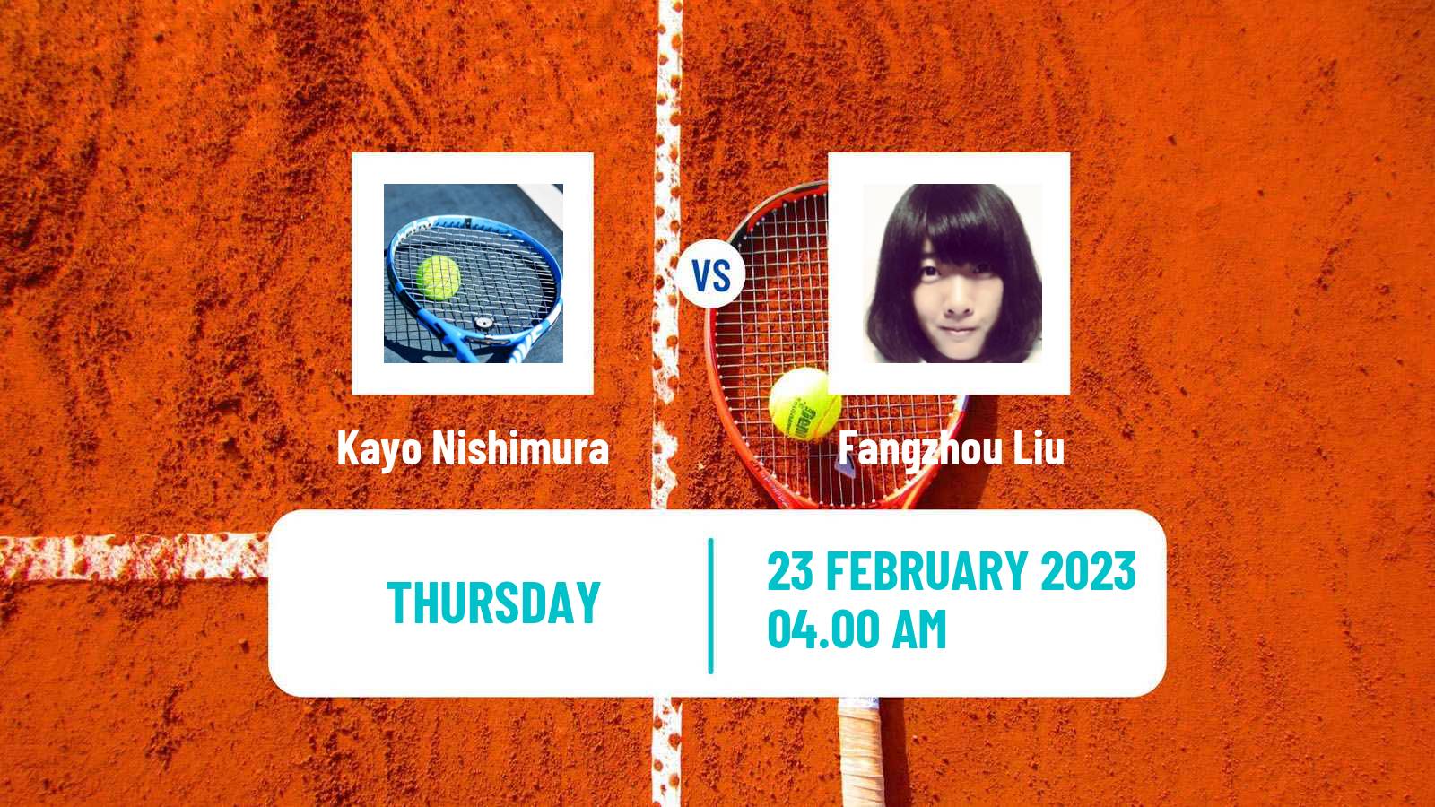 Tennis ITF Tournaments Kayo Nishimura - Fangzhou Liu