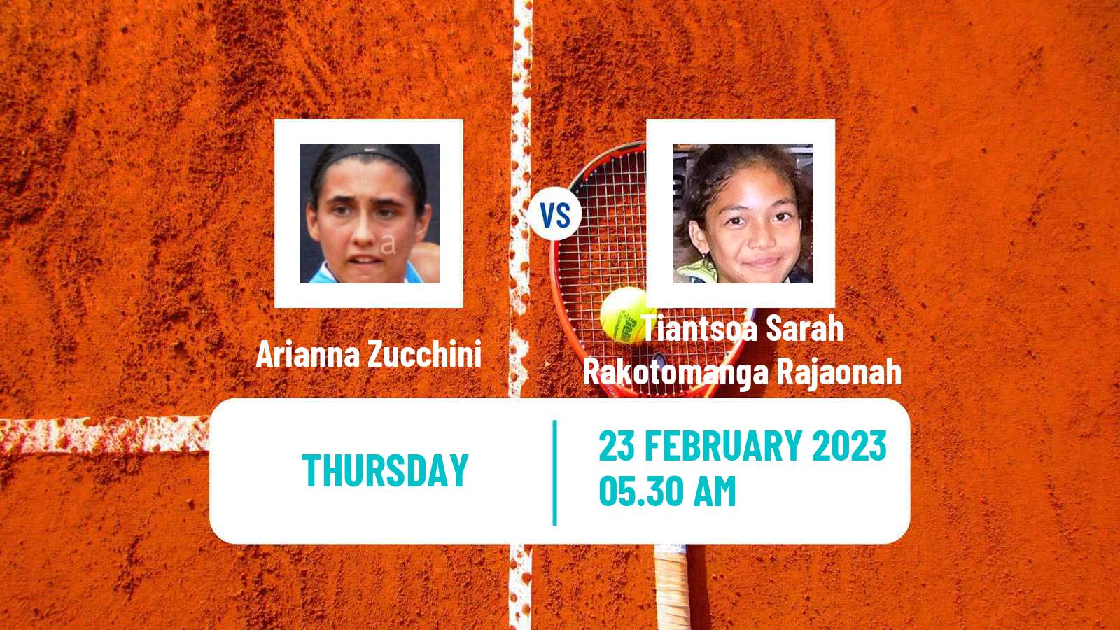 Tennis ITF Tournaments Arianna Zucchini - Tiantsoa Sarah Rakotomanga Rajaonah