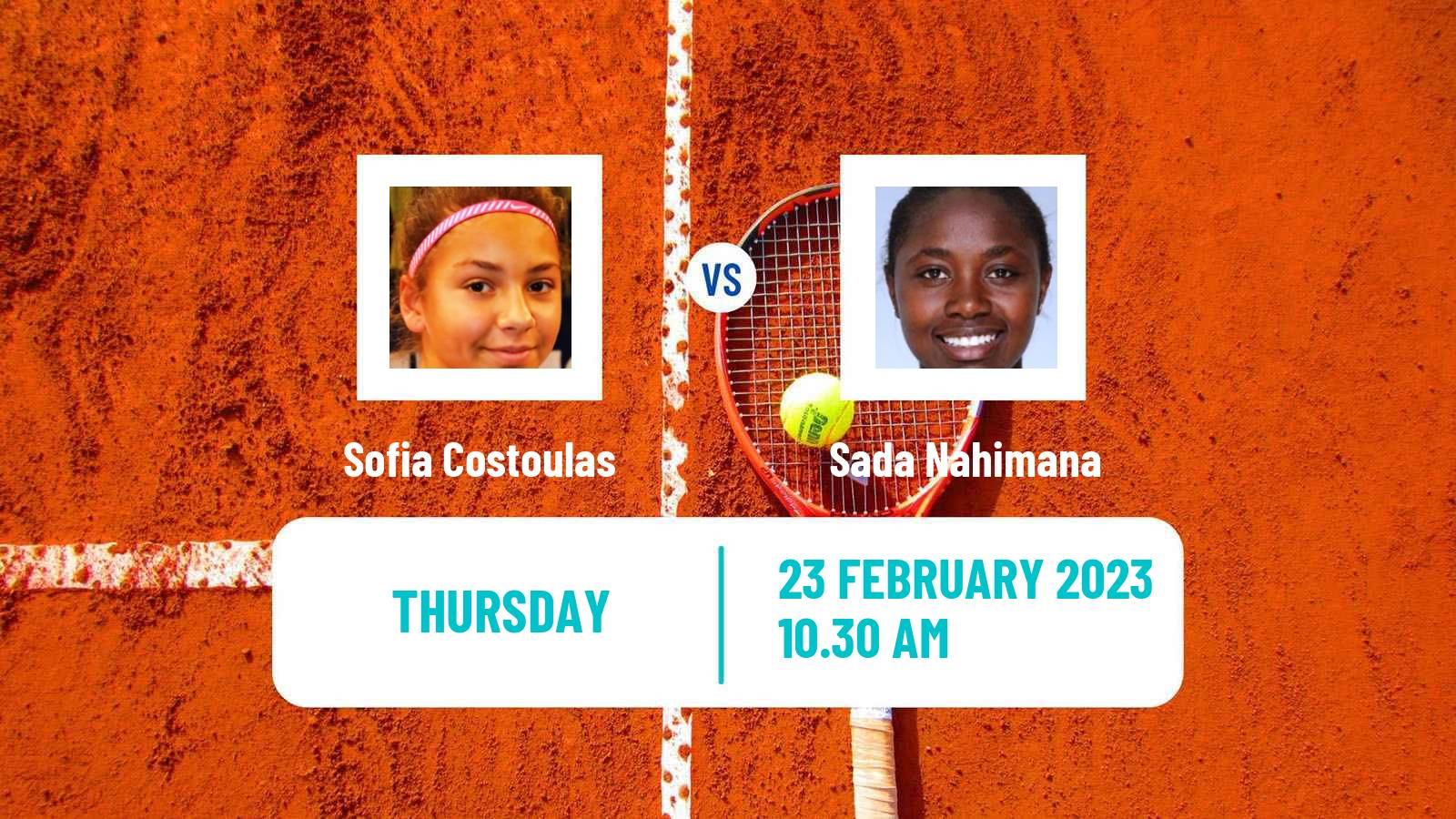 Tennis ITF Tournaments Sofia Costoulas - Sada Nahimana