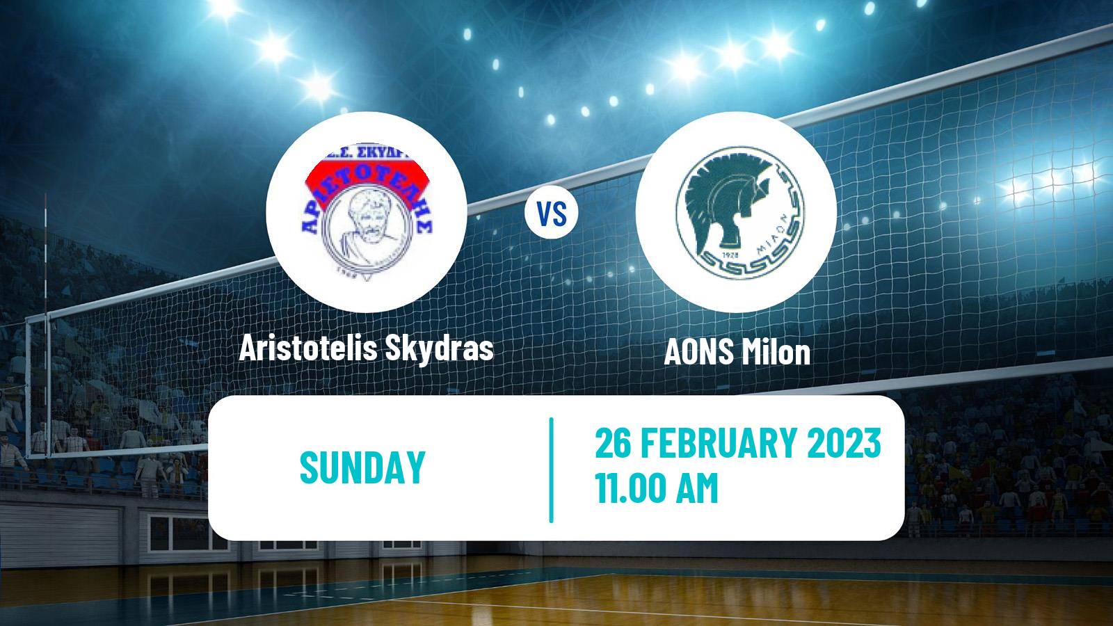 Volleyball Greek A1 Ethniki Volleyball Aristotelis Skydras - AONS Milon