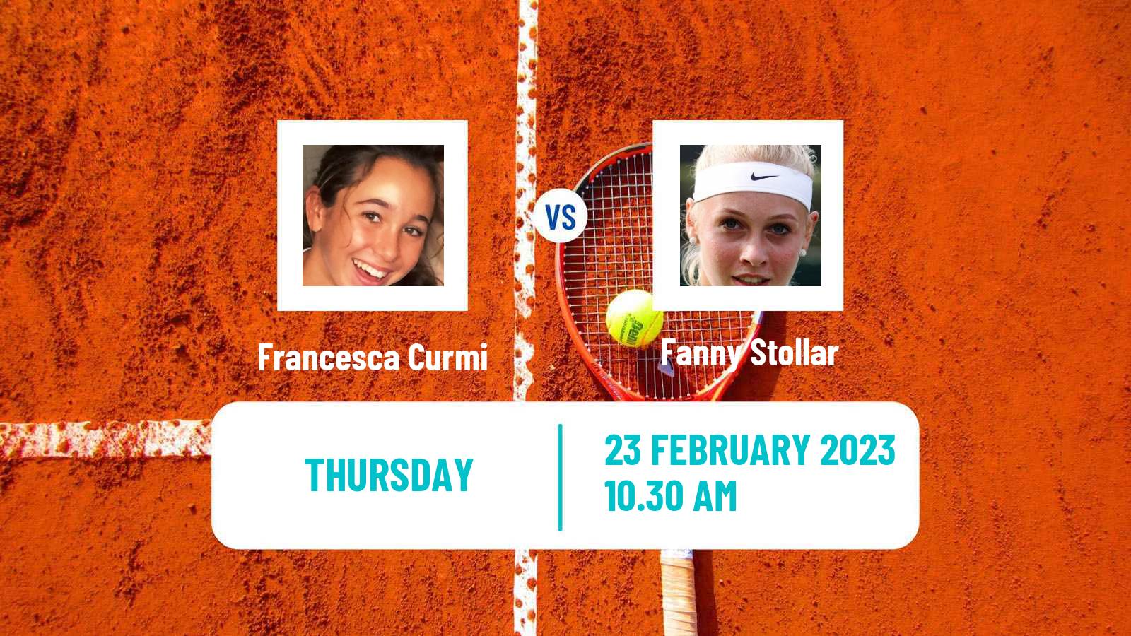 Tennis ITF Tournaments Francesca Curmi - Fanny Stollar