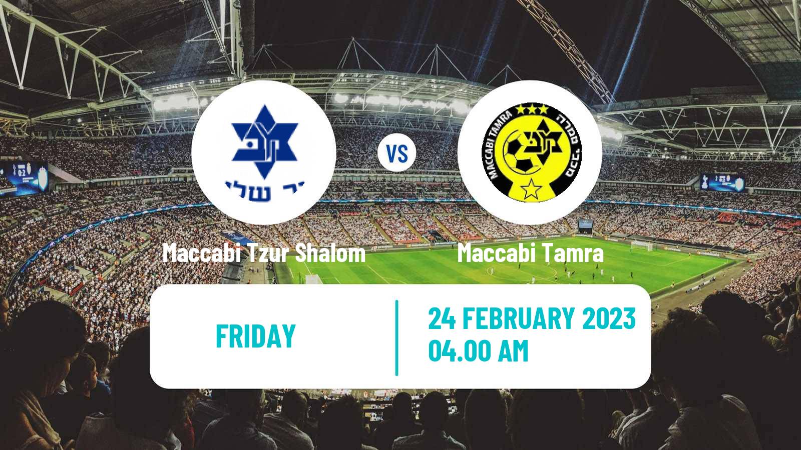 Soccer Israeli Liga Alef North Maccabi Tzur Shalom - Maccabi Tamra