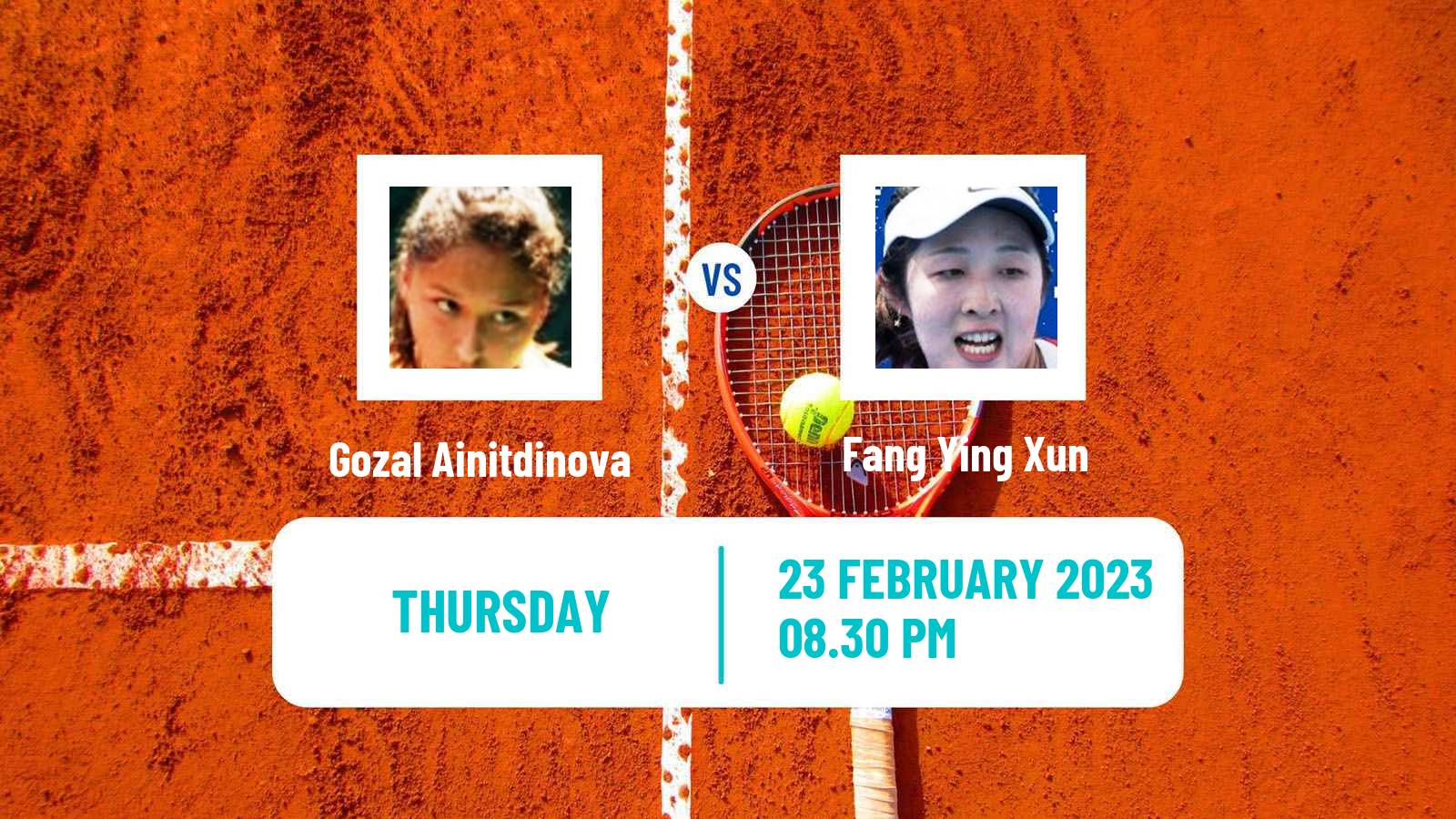 Tennis ITF Tournaments Gozal Ainitdinova - Fang Ying Xun