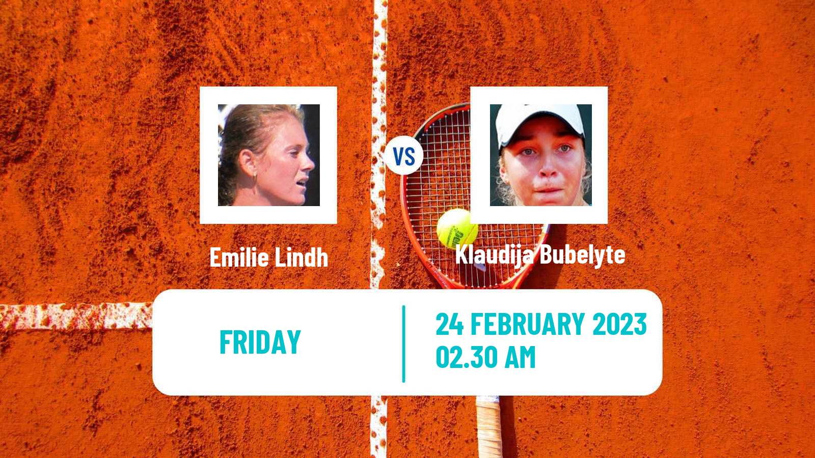 Tennis ITF Tournaments Emilie Lindh - Klaudija Bubelyte