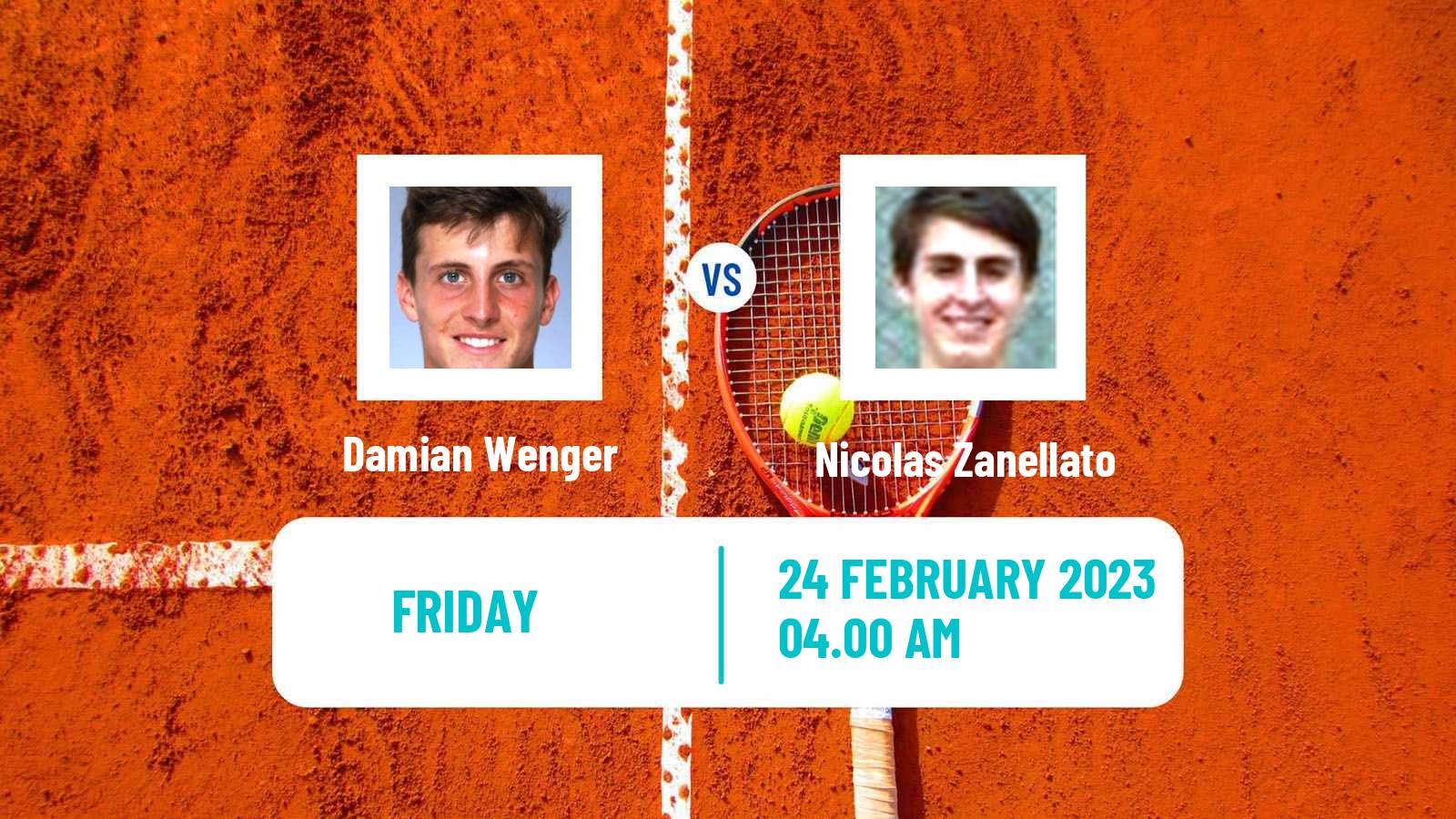 Tennis ITF Tournaments Damian Wenger - Nicolas Zanellato