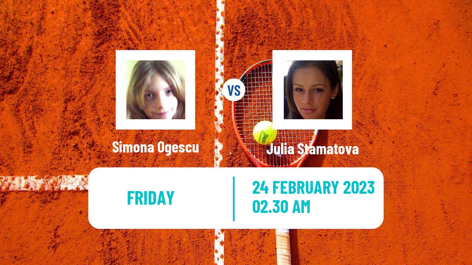 Tennis ITF Tournaments Simona Ogescu - Julia Stamatova