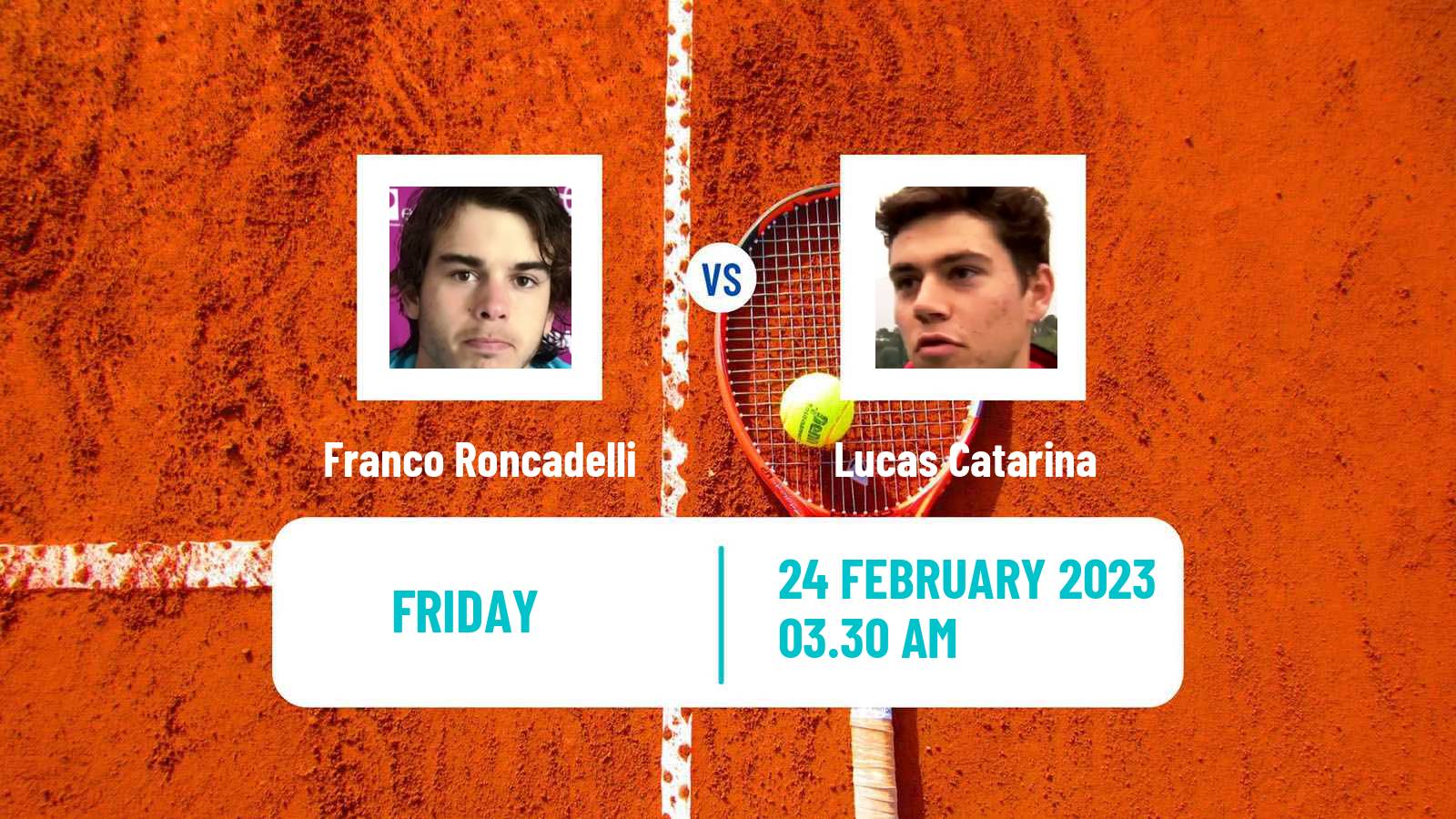 Tennis ITF Tournaments Franco Roncadelli - Lucas Catarina