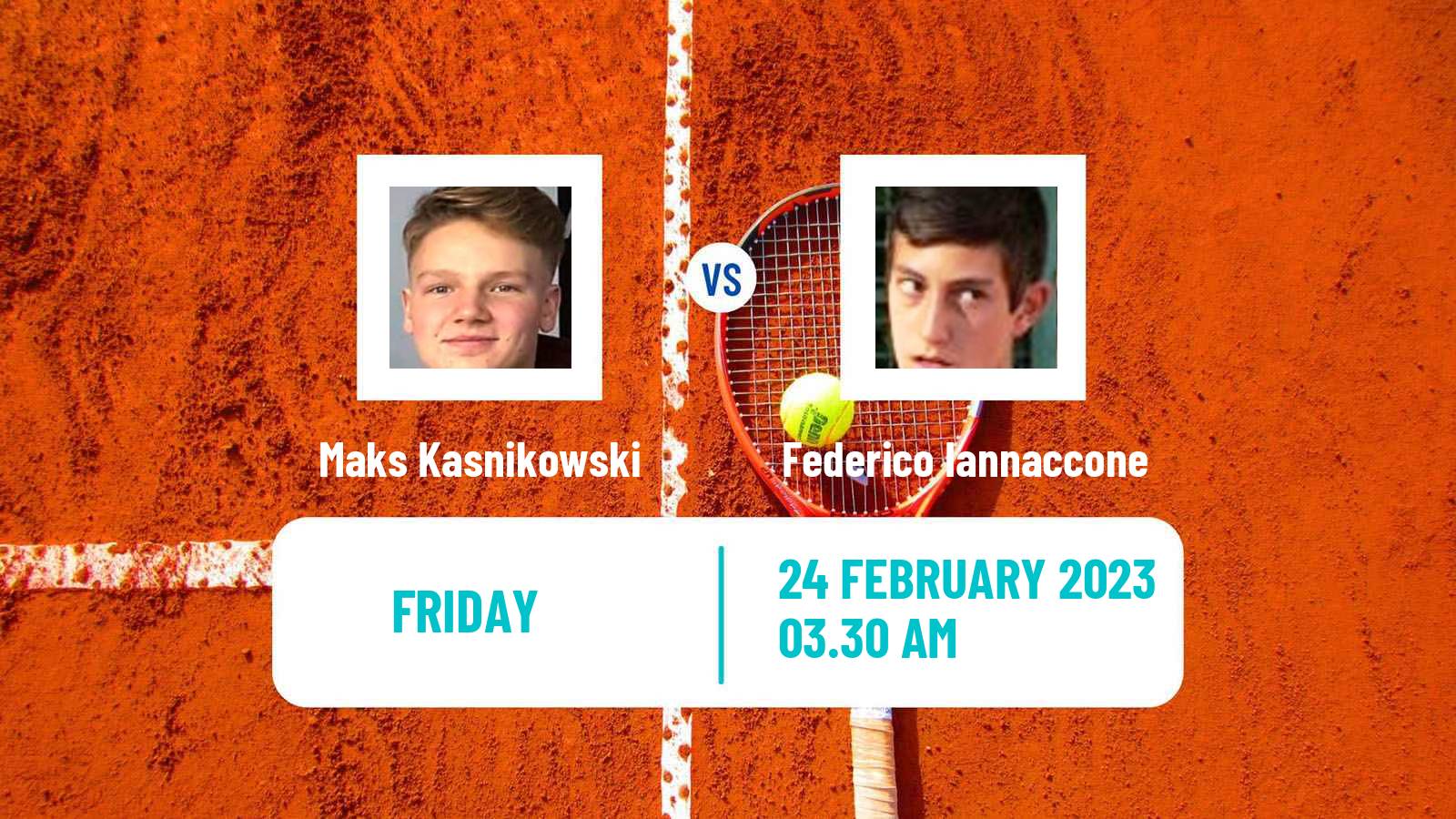Tennis ITF Tournaments Maks Kasnikowski - Federico Iannaccone