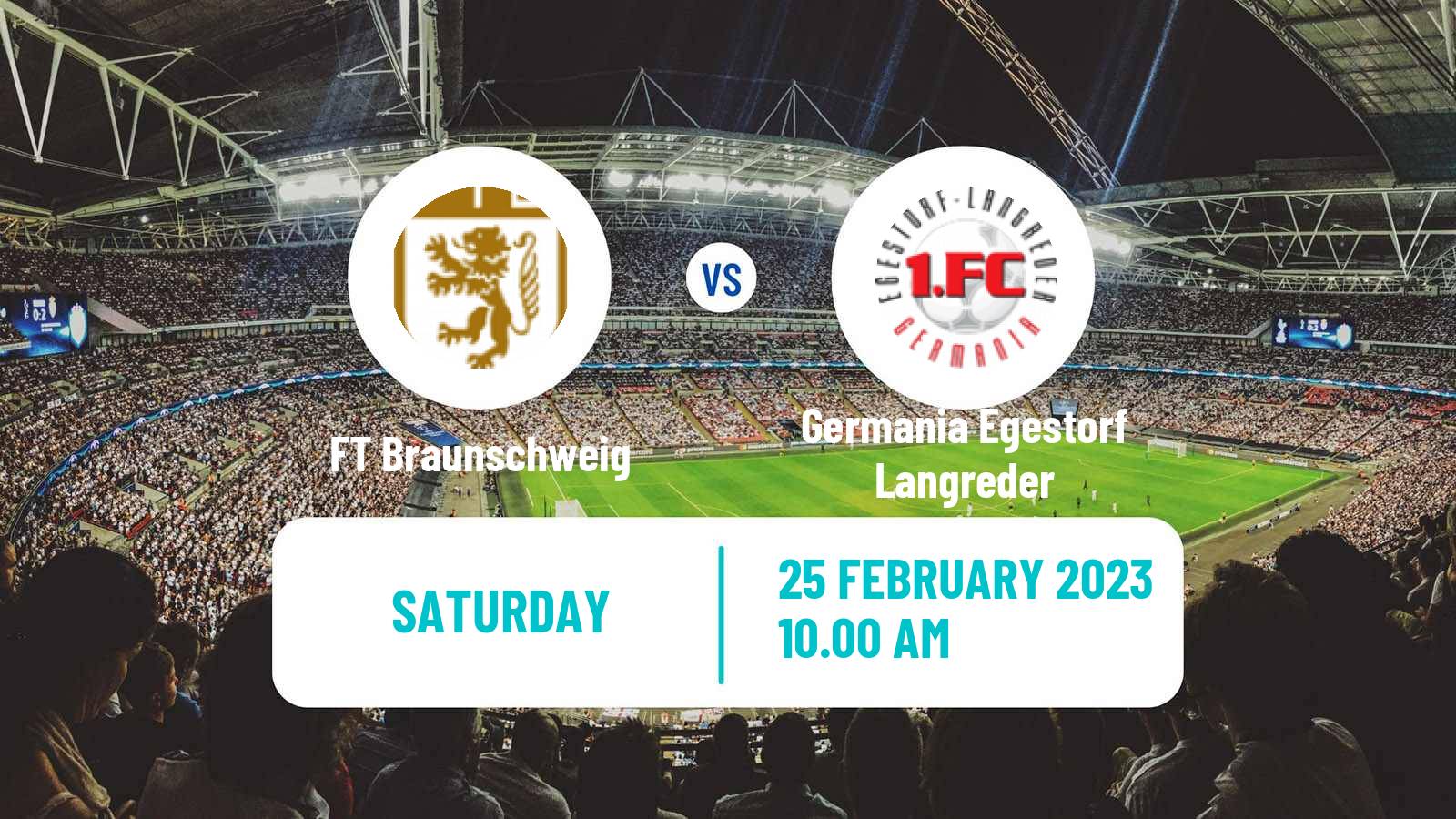 Soccer German Oberliga Niedersachsen FT Braunschweig - Germania Egestorf Langreder