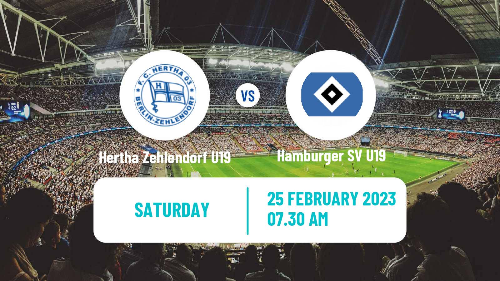 Soccer German Junioren Bundesliga North Hertha Zehlendorf U19 - Hamburger SV U19
