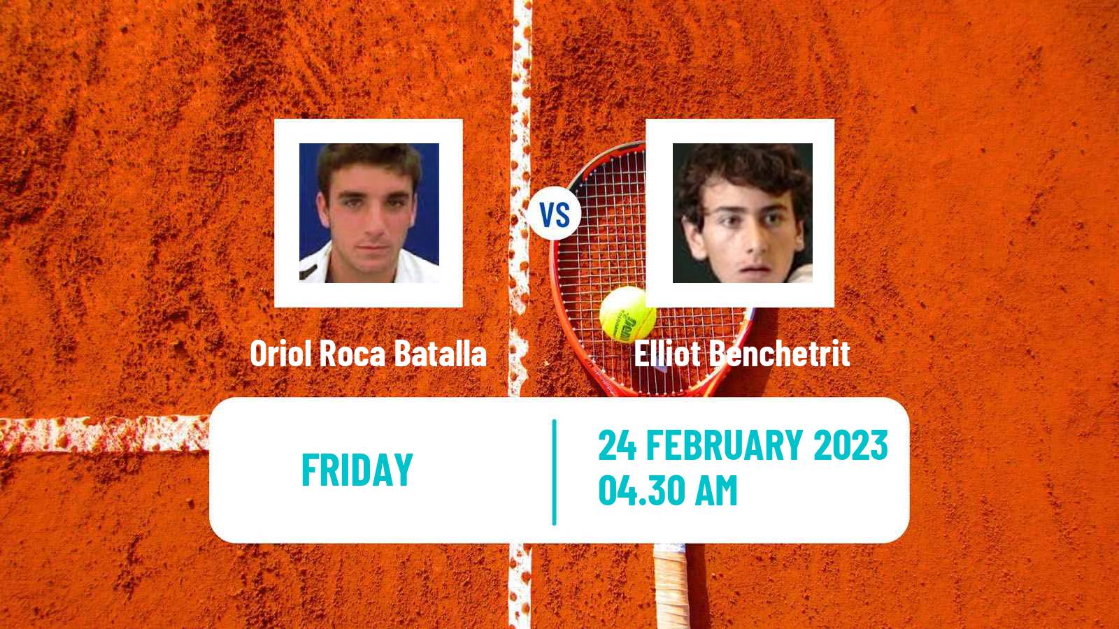 Tennis ITF Tournaments Oriol Roca Batalla - Elliot Benchetrit