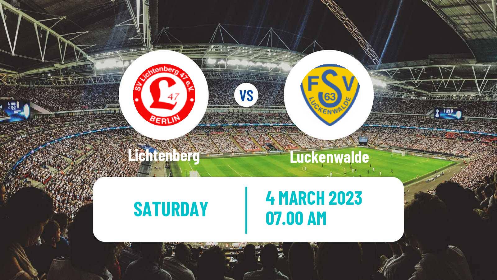 Soccer German Regionalliga Nordost Lichtenberg - Luckenwalde