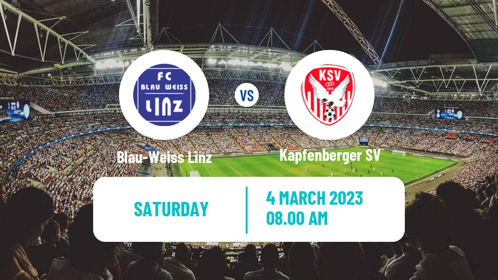 Soccer Austrian 2 Liga Blau-Weiss Linz - Kapfenberger SV