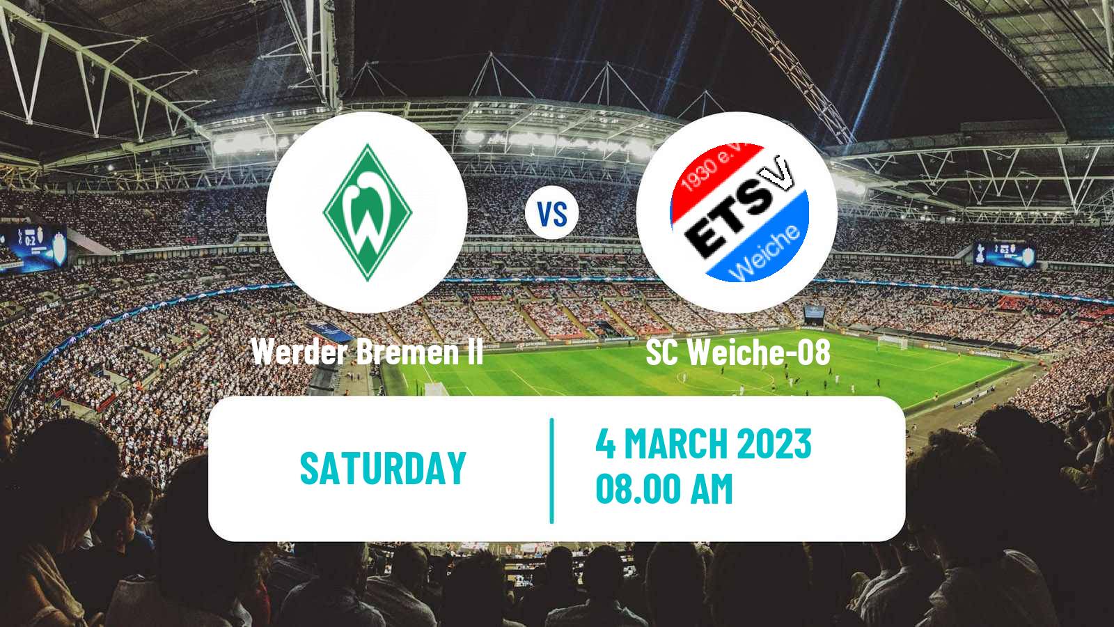 Soccer German Regionalliga North Werder Bremen II - SC Weiche-08