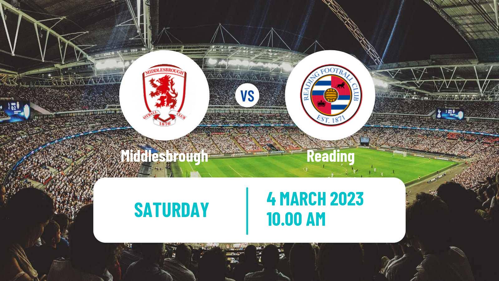 Soccer English League Championship Middlesbrough - Reading