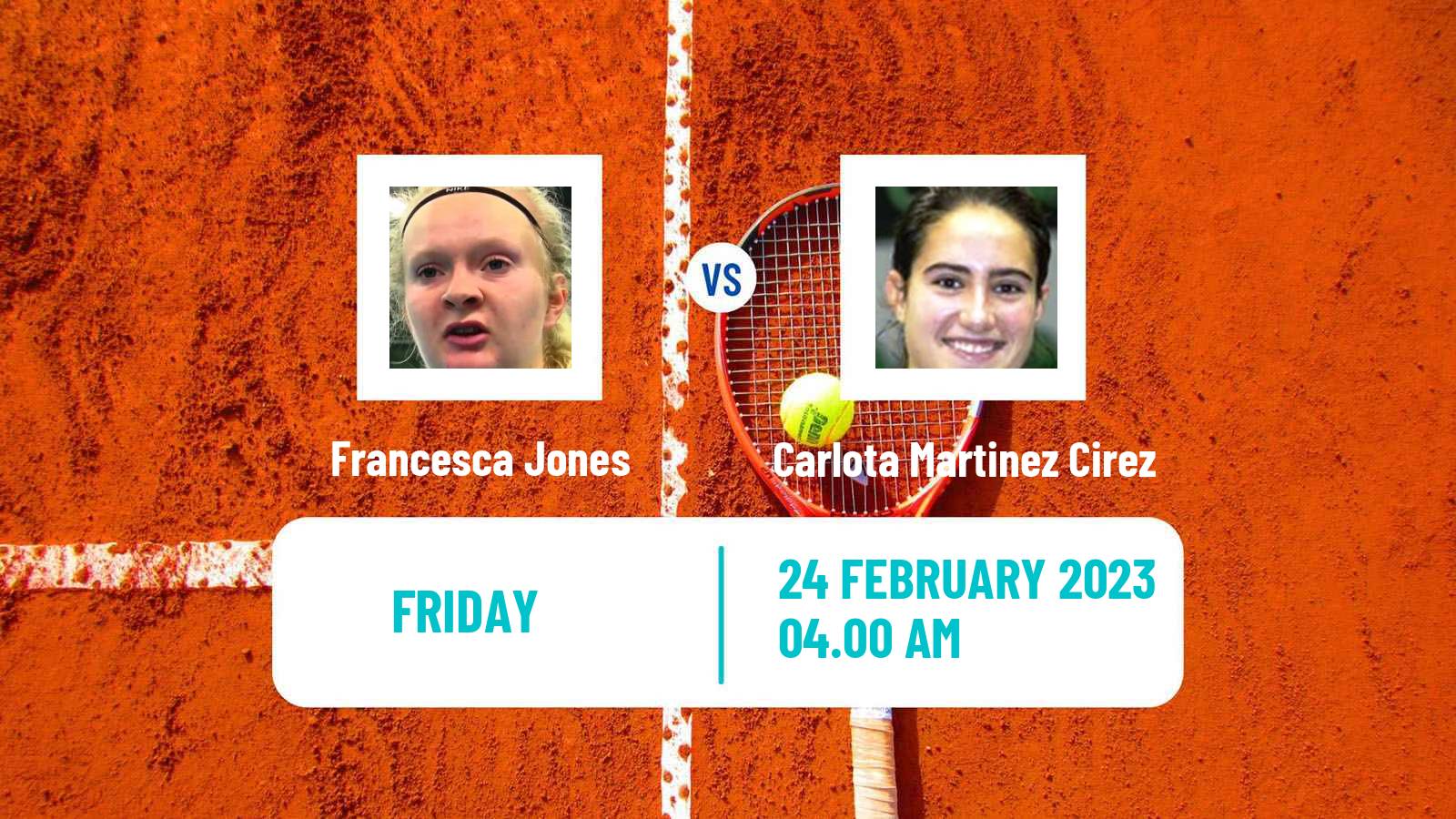Tennis ITF Tournaments Francesca Jones - Carlota Martinez Cirez