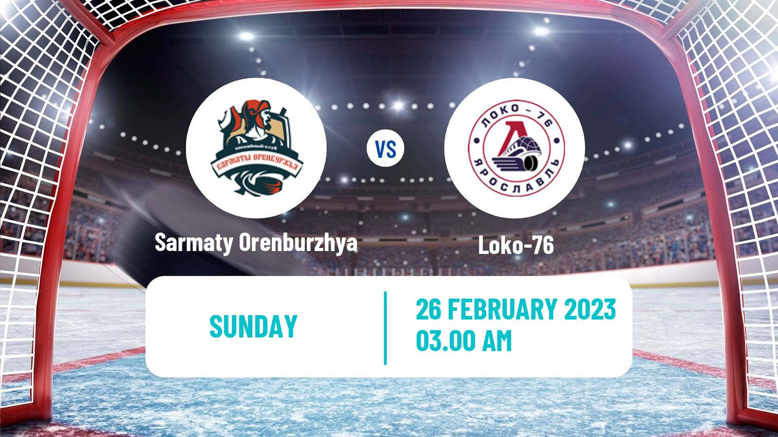 Hockey MHL Sarmaty Orenburzhya - Loko-76