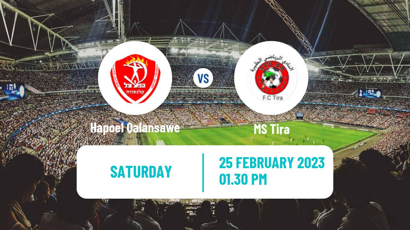 Soccer Israeli Liga Alef North Hapoel Qalansawe - MS Tira