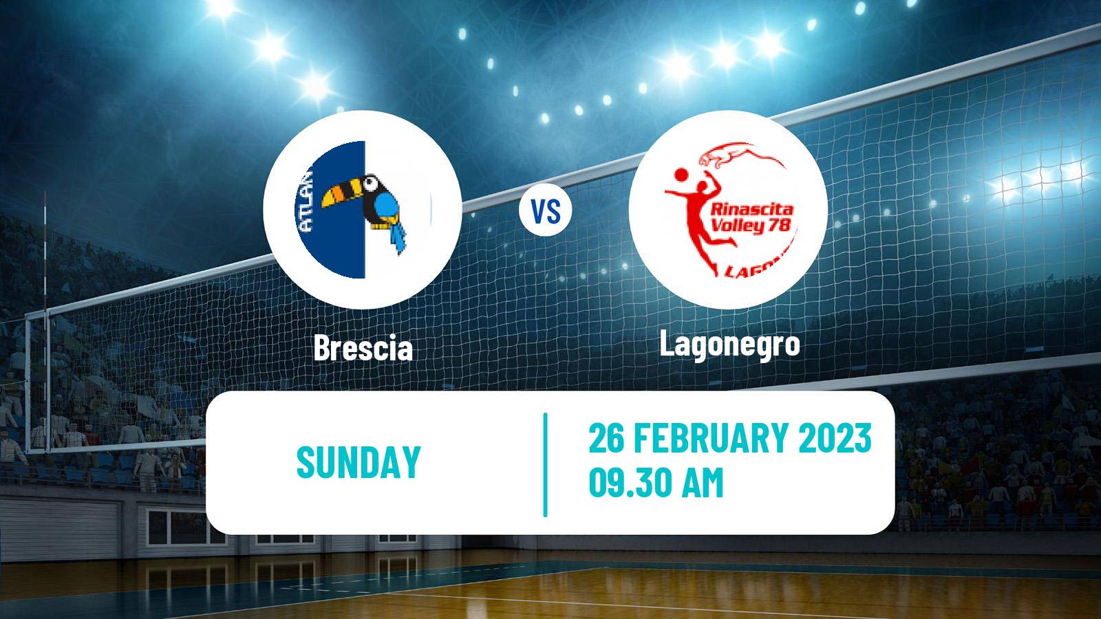 Volleyball Italian Serie A2 Volleyball Brescia - Lagonegro