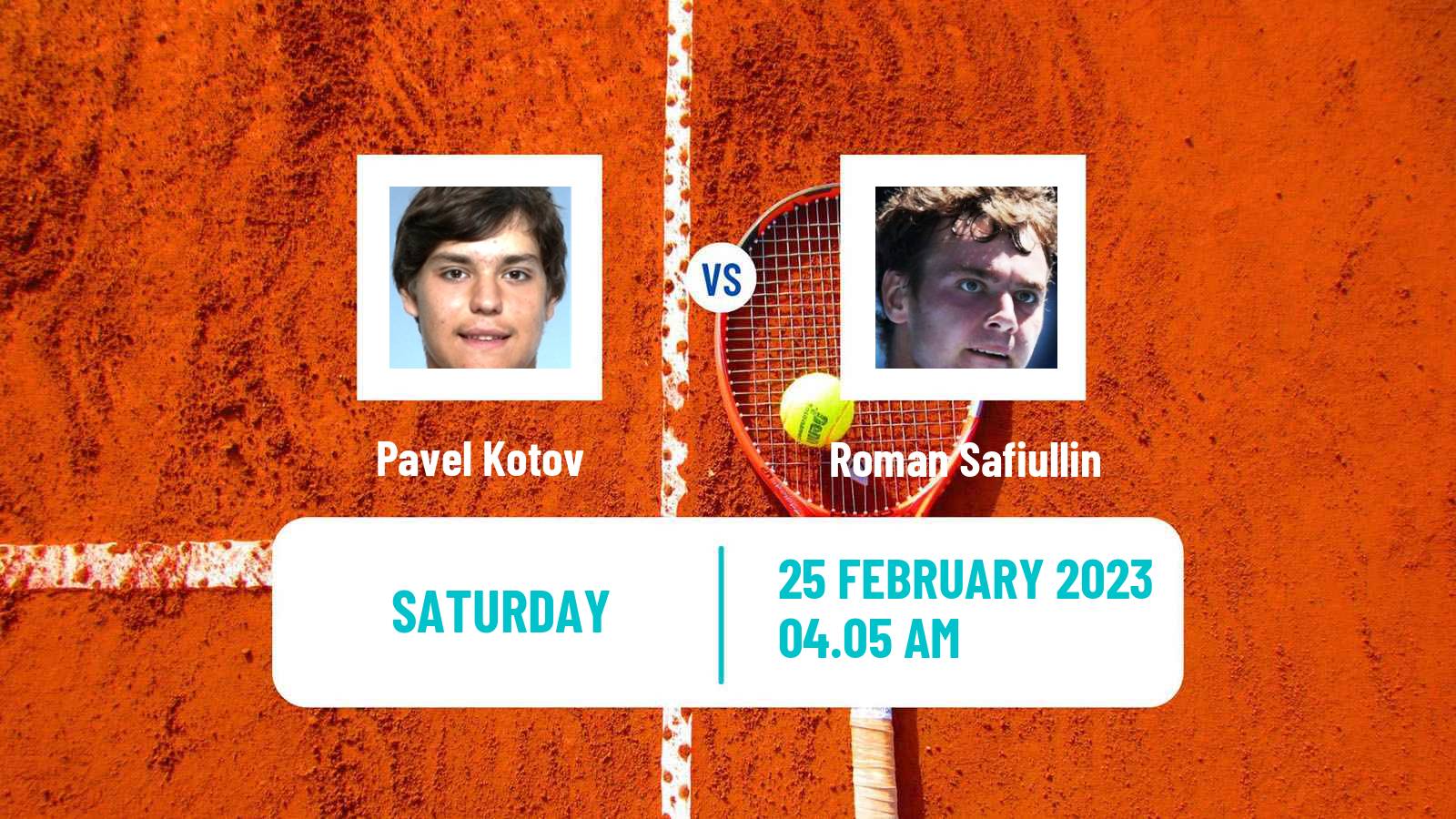 Tennis ATP Dubai Pavel Kotov - Roman Safiullin