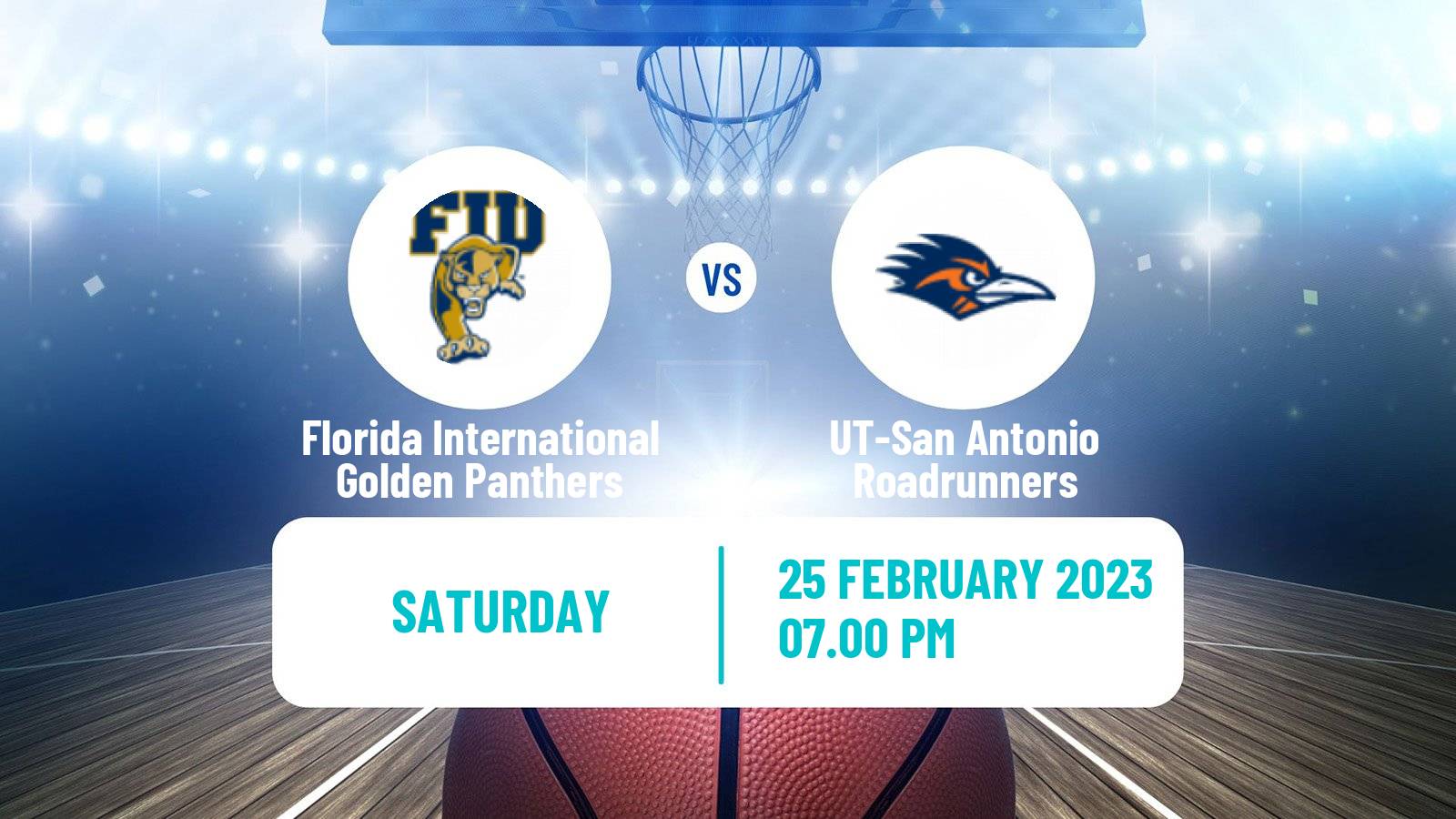 Basketball NCAA College Basketball Florida International Golden Panthers - UT-San Antonio Roadrunners