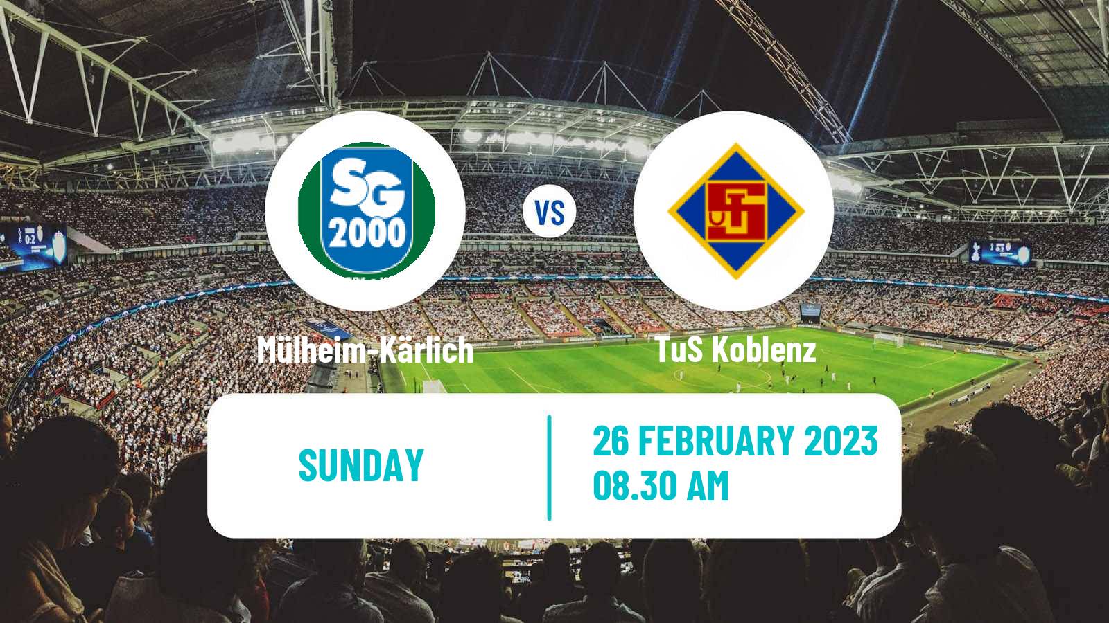 Soccer German Oberliga Rheinland-Pfalz/Saar Mülheim-Kärlich - TuS Koblenz