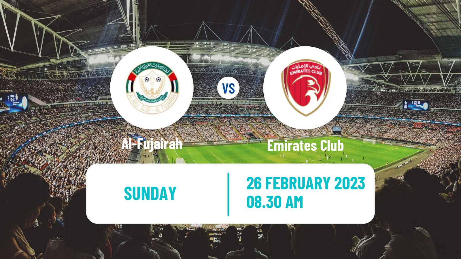 Soccer UAE Division 1 Al-Fujairah - Emirates Club