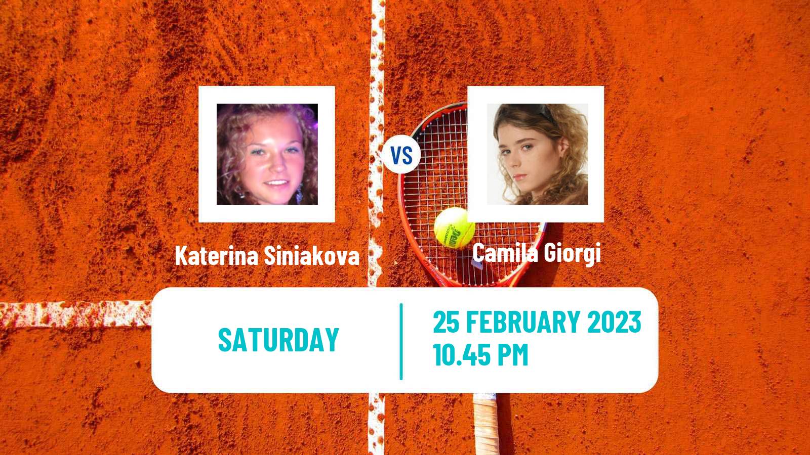 Tennis WTA Merida Katerina Siniakova - Camila Giorgi