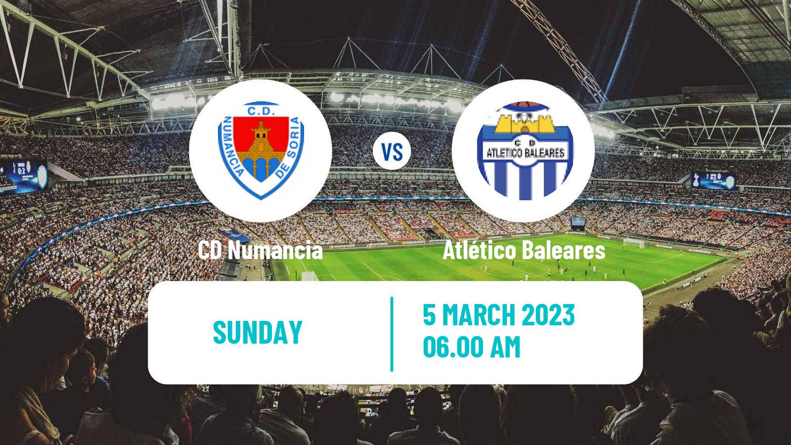 Soccer Spanish Primera RFEF Group 2 Numancia - Atlético Baleares