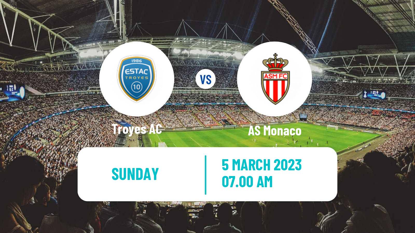 Soccer French Ligue 1 Troyes - Monaco