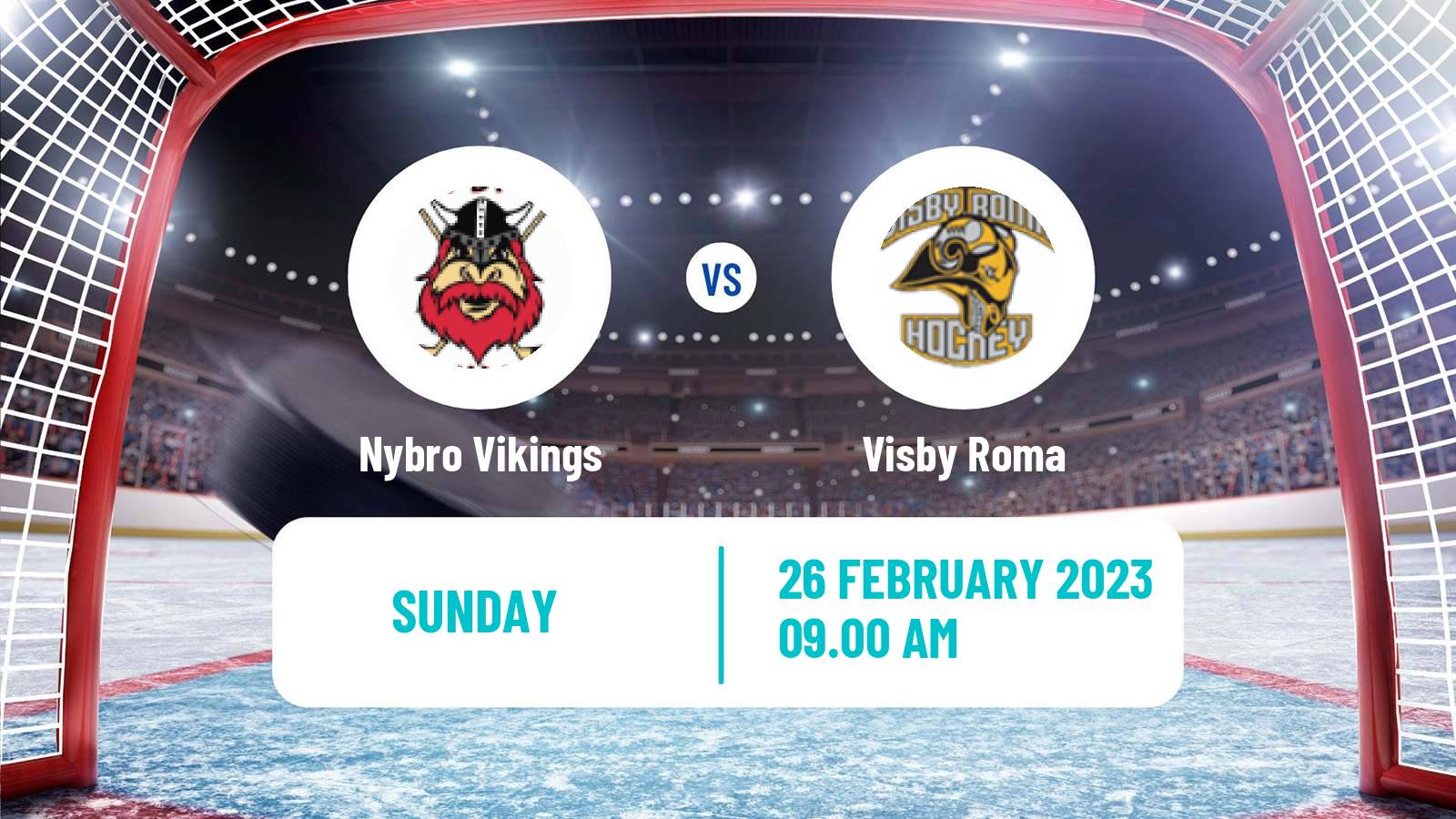 Hockey Swedish Hockey AllEttan Södra Nybro Vikings - Visby Roma