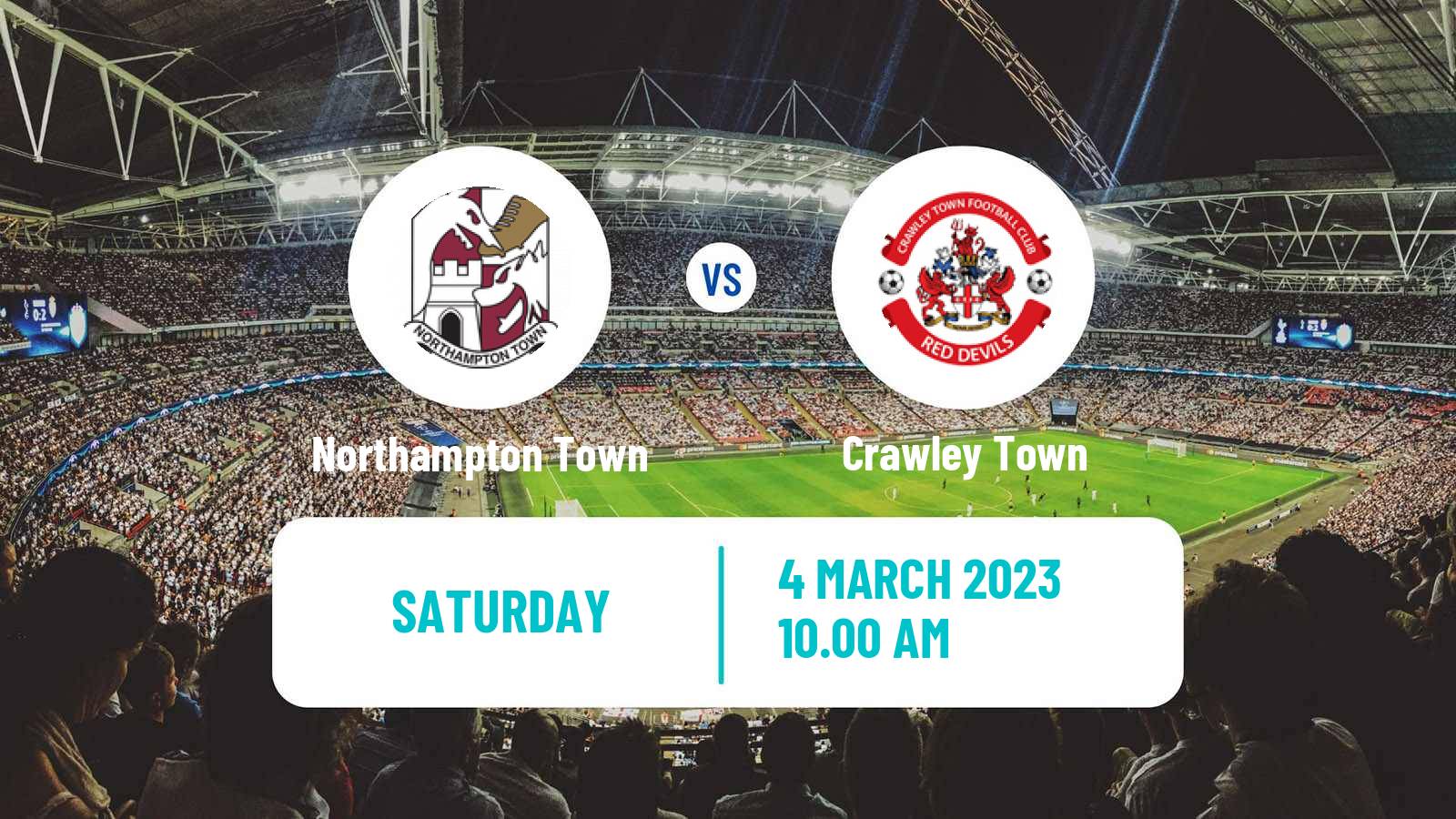 Soccer English League Two Northampton Town - Crawley Town