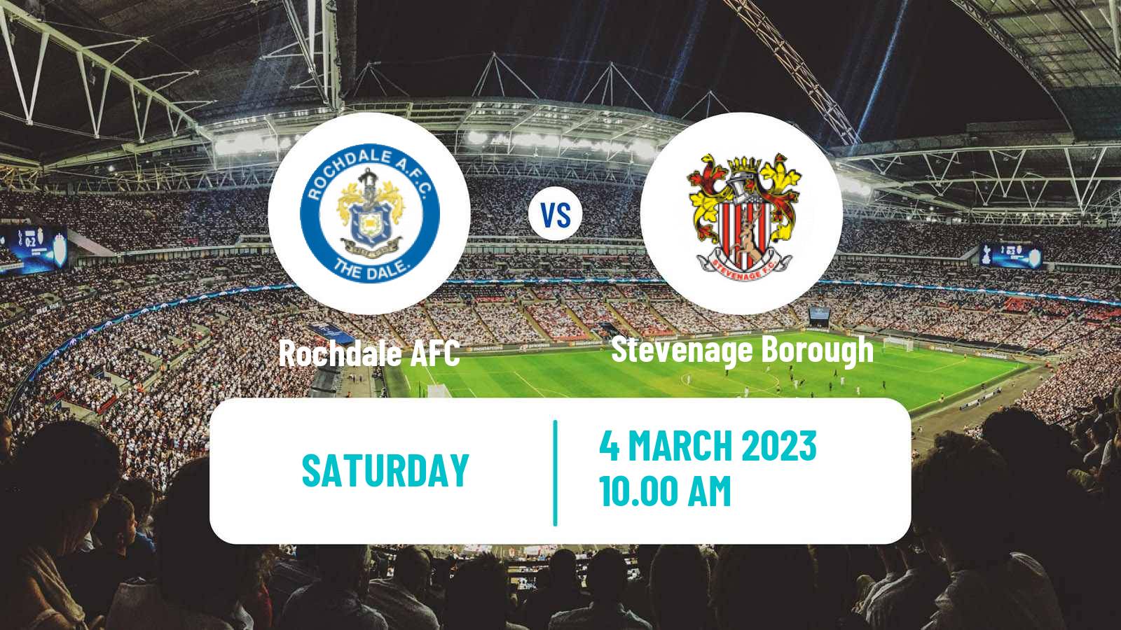 Soccer English League Two Rochdale - Stevenage Borough