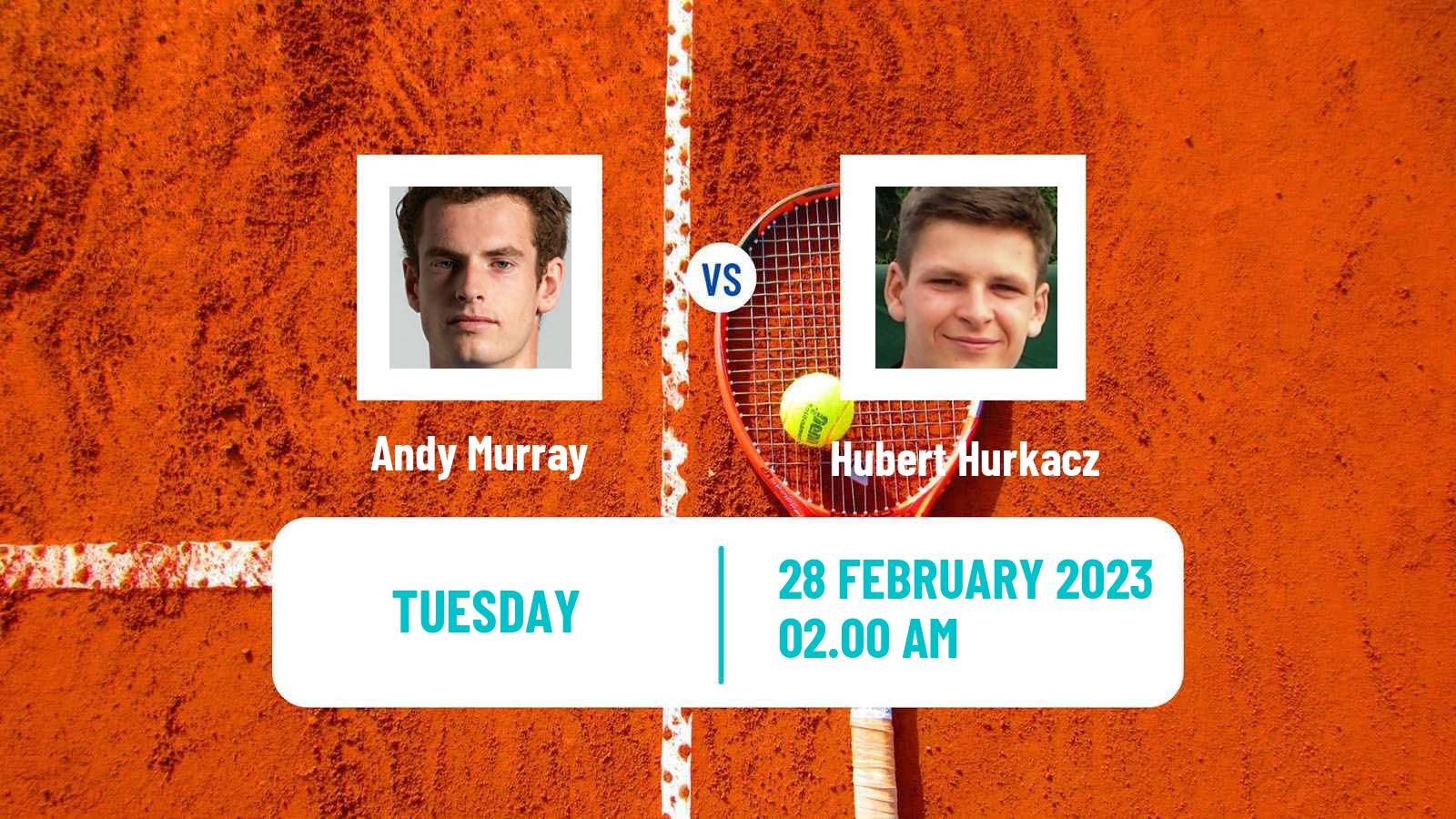 Tennis ATP Dubai Andy Murray - Hubert Hurkacz