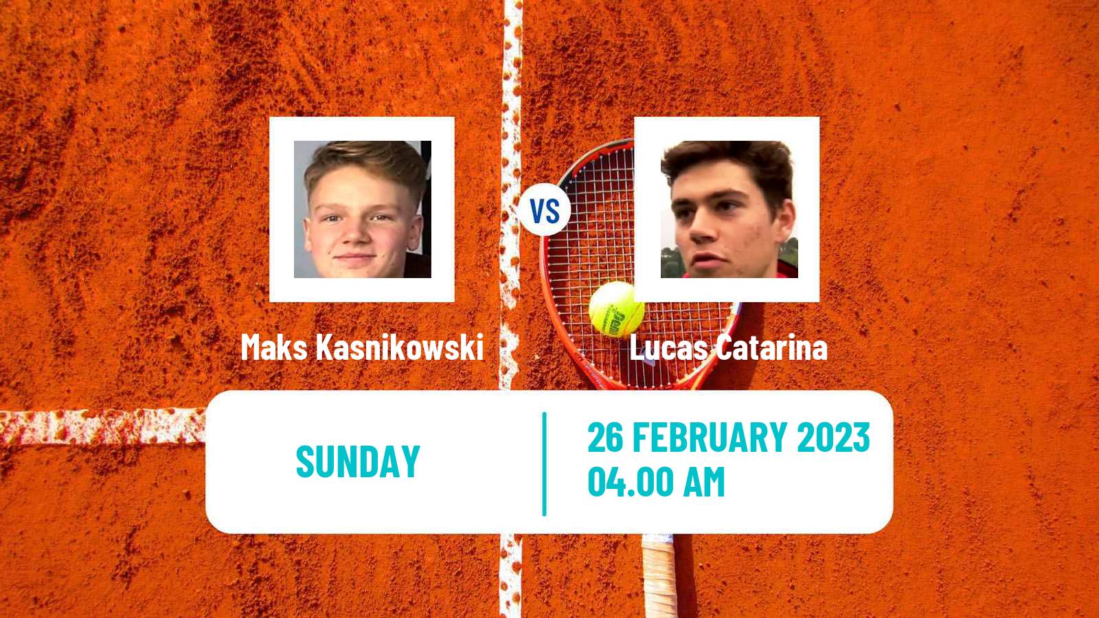 Tennis ITF Tournaments Maks Kasnikowski - Lucas Catarina
